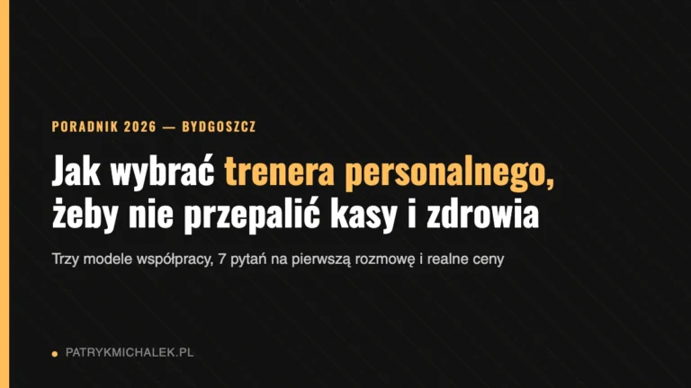 Okładka poradnika: jak wybrać trenera personalnego w Bydgoszczy w 2026 roku